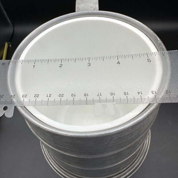 Vtg Made In Italy Metal Ice Bucket Beer Stein Plastic Liner 9.5” Mid Century 60s - Picture 2 of 16